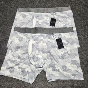 2Undr Sport Shift Boxer Briefs Underwear White Grey Camo Mens 4XL NWT 2 Pair Lot